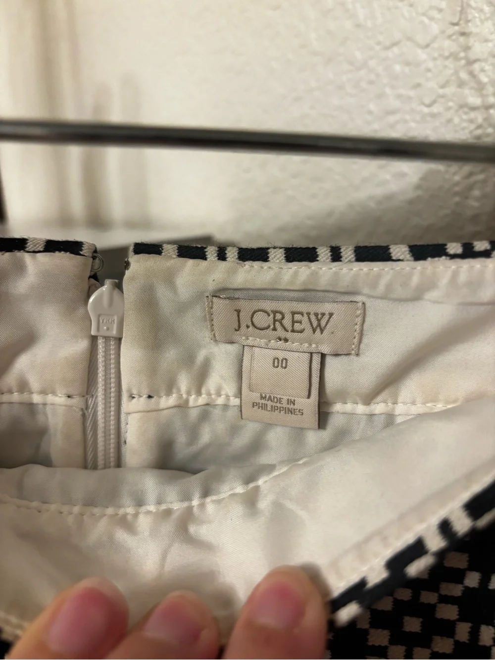 Black & White J. Crew Pencil Skirt